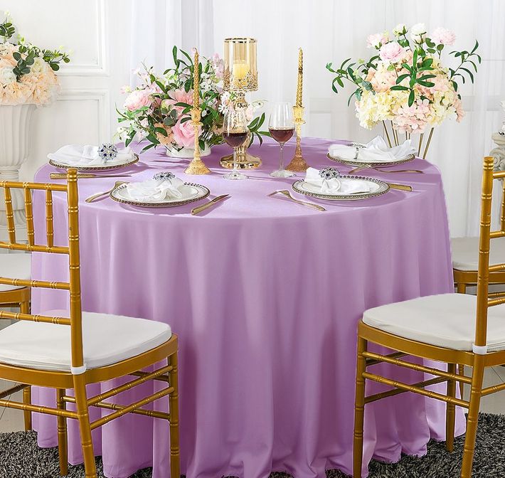Premium Round Scuba Wrinkle-Free Table Cover