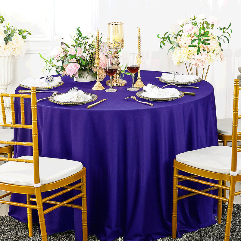 Round Scuba Tablecloth 90" Regency Purple