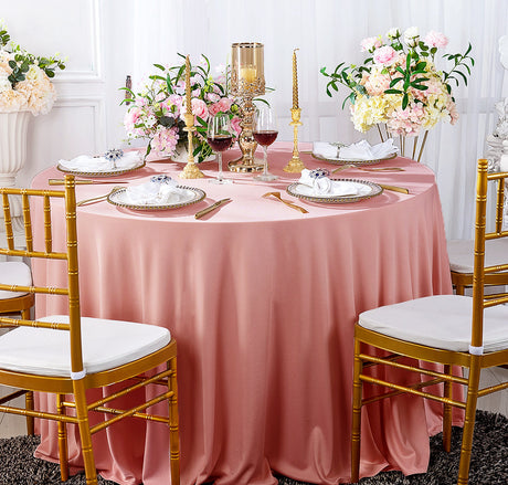 Premium Round Scuba Tablecloth Wrinkle-Free 240 GSM