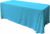 90" Wide By 108" Long Rectangular Polyester Poplin Seamless Tablecloth - Rounded Corners, Polyester Poplin Fabric (1 Piece)