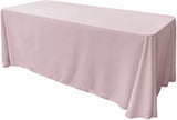 90" Wide By 108" Long Rectangular Polyester Poplin Seamless Tablecloth - Rounded Corners, Polyester Poplin Fabric (1 Piece)