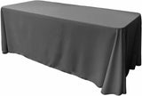 90" Wide By 108" Long Rectangular Polyester Poplin Seamless Tablecloth - Rounded Corners, Polyester Poplin Fabric (1 Piece)