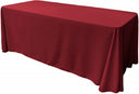Rectangular Polyester Poplin Fabric - Seamless Tablecloth, Rounded Corners, 90" Wide by 120" Long (1 Piece)