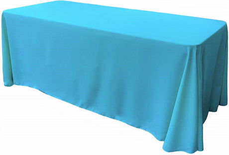Rectangular Polyester Poplin Fabric - Seamless Tablecloth, Rounded Corners, 90" Wide by 120" Long (1 Piece)