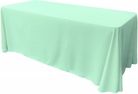 Rectangular Polyester Poplin Fabric - Seamless Tablecloth, Rounded Corners, 90" Wide by 120" Long (1 Piece)