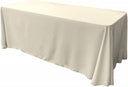 Rectangular Polyester Poplin Fabric - Seamless Tablecloth, Rounded Corners, 90" Wide by 120" Long (1 Piece)