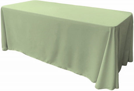 Rectangular Polyester Poplin Fabric - Seamless Tablecloth, Rounded Corners, 90" Wide by 120" Long (1 Piece)