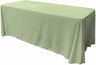 Rectangular Polyester Poplin Fabric - Seamless Tablecloth, Rounded Corners, 90" Wide by 120" Long (1 Piece)
