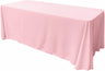 Rectangular Polyester Poplin Fabric - Seamless Tablecloth, Rounded Corners, 90" Wide by 120" Long (1 Piece)
