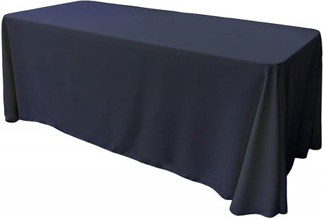 Rectangular Polyester Poplin Fabric - Seamless Tablecloth, Rounded Corners, 90" Wide by 120" Long (1 Piece)