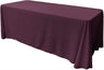 Rectangular Polyester Poplin Fabric - Seamless Tablecloth, Rounded Corners, 90" Wide By 132" Long (1 Piece)