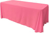 Rectangular Polyester Poplin Fabric - Seamless Tablecloth, Rounded Corners, 90" Wide By 132" Long (1 Piece)