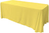 Rectangular Polyester Poplin Fabric - Seamless Tablecloth, Rounded Corners, 90" Wide By 132" Long (1 Piece)