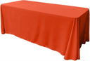 Rectangular Seamless Polyester Poplin Tablecloth - Solid Color, 90" X 108" (1 Piece)
