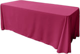 Rectangular Seamless Polyester Poplin Tablecloth - Solid Color, 90" X 108" (1 Piece)
