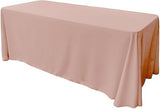 Rectangular Seamless Polyester Poplin Tablecloth - Solid Color, 90" X 108" (1 Piece)