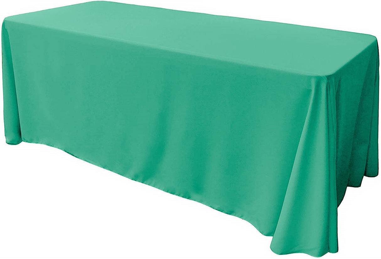 Rectangular Seamless Polyester Poplin Tablecloth - Solid Color, 90" X 108" (1 Piece)