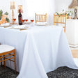 Rectangular Crinkle Scuba Tablecloth 90x132 White