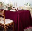 Velvet Rectangular Tablecloth 90x132 Burgundy