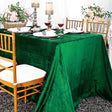 Rectangular Velvet Tablecloth 90x132 Emerald Green