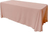 Rectangular Seamless Polyester Poplin Tablecloth - Solid Color, 90" X 132" (1 Piece)