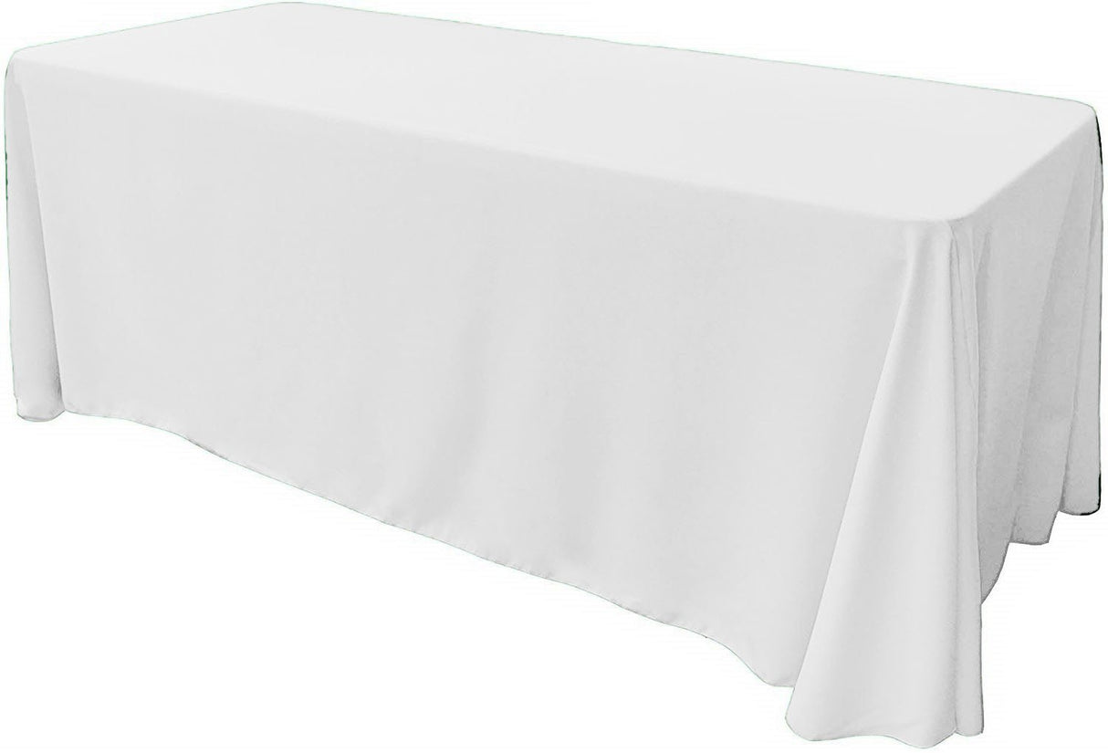 Rectangular Seamless Polyester Poplin Tablecloth - Solid Color, 90" X 132" (1 Piece)