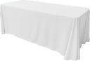 Rectangular Seamless Polyester Poplin Tablecloth - Solid Color, 90" X 132" (1 Piece)