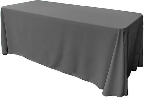 Rectangular Seamless Polyester Poplin Tablecloth - Solid Color, 90" X 132" (1 Piece)