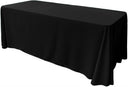 Rectangular Seamless Polyester Poplin Tablecloth - Solid Color, 90" X 132" (1 Piece)