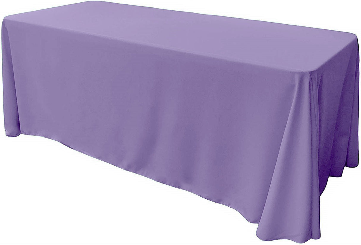 Rectangular Seamless Polyester Poplin Tablecloth - Solid Color, 90" X 132" (1 Piece)