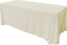 Rectangular Seamless Polyester Poplin Tablecloth - Solid Color, 90" X 132" (1 Piece)