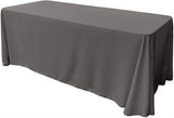 Rectangular Seamless Polyester Poplin Tablecloth - Solid Color, 90" X 132" (1 Piece)