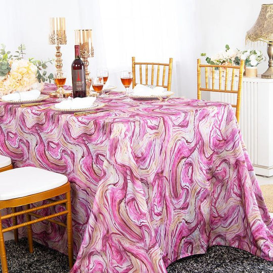 Agate Print Scuba Rectangular Tablecloth Wrinkle-Free
