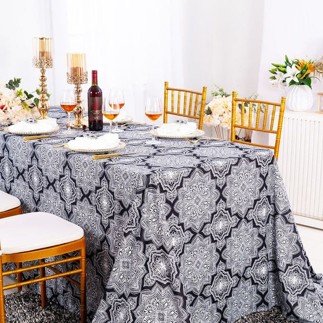 Rectangular Scuba Tablecloth 90x132 Black