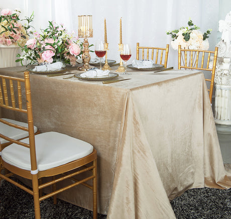 Italian Velvet Rectangular Tablecloth Seamless Luxury