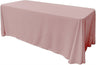 Rectangular Seamless Polyester Poplin Fabric - 90" X 156", Rounded Corners, Surged Edges (1 Tablecloth)
