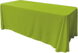 Rectangular Seamless Polyester Poplin Fabric - 90" X 156", Rounded Corners, Surged Edges (1 Tablecloth)