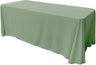 Rectangular Seamless Polyester Poplin Fabric - 90" X 156", Rounded Corners, Surged Edges (1 Tablecloth)