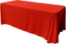 Rectangular Seamless Polyester Poplin Fabric - 90" X 156", Rounded Corners, Surged Edges (1 Tablecloth)