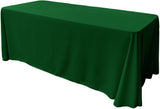 Rectangular Seamless Polyester Poplin Fabric - 90" X 156", Rounded Corners, Surged Edges (1 Tablecloth)