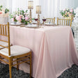 Rectangular Scuba Tablecloth 90x132 Blush Pink
