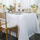 Rectangular Scuba Tablecloth 90x132 White