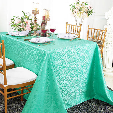 Marquis Damask Jacquard Polyester Rectangular Tablecloth