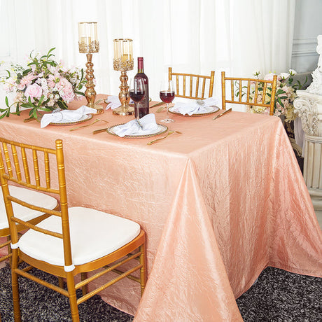 Crushed Taffeta Rectangular Tablecloth Seamless Finish