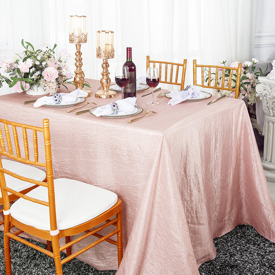Crushed Taffeta Rectangular Tablecloth Seamless Finish