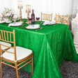 Crushed Taffeta Rectangular Tablecloth 90x132 Emerald Green