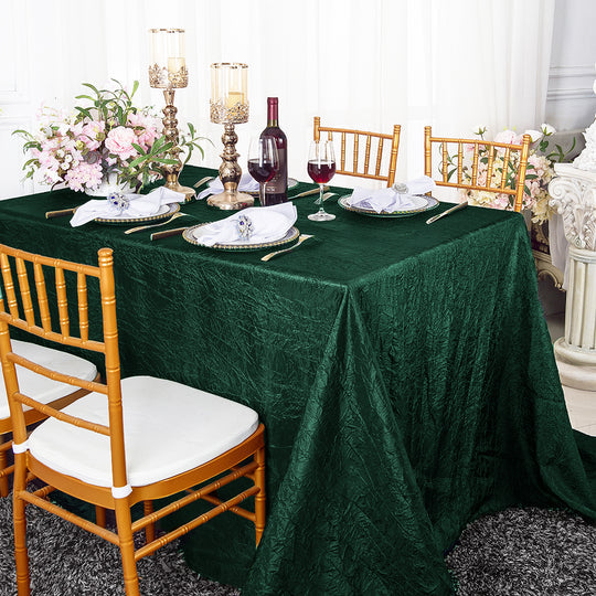 Crushed Taffeta Rectangular Tablecloth Seamless Finish