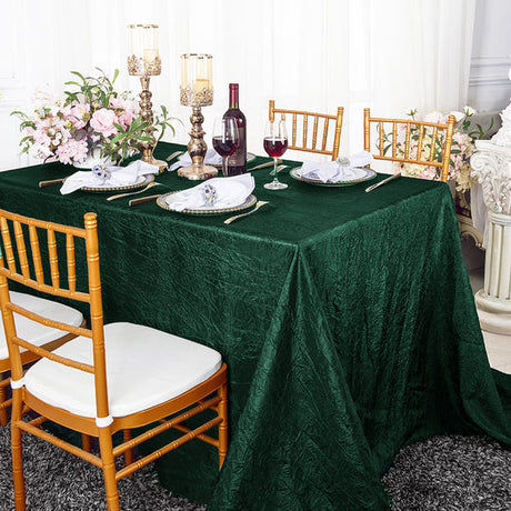 Crushed Taffeta Rectangular Tablecloth Seamless Finish