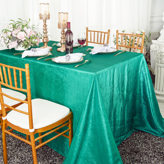 Crushed Taffeta Rectangular Tablecloth Seamless Finish