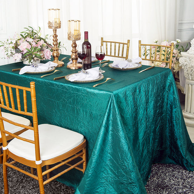 Crushed Taffeta Rectangular Tablecloth 90x132 Oasis